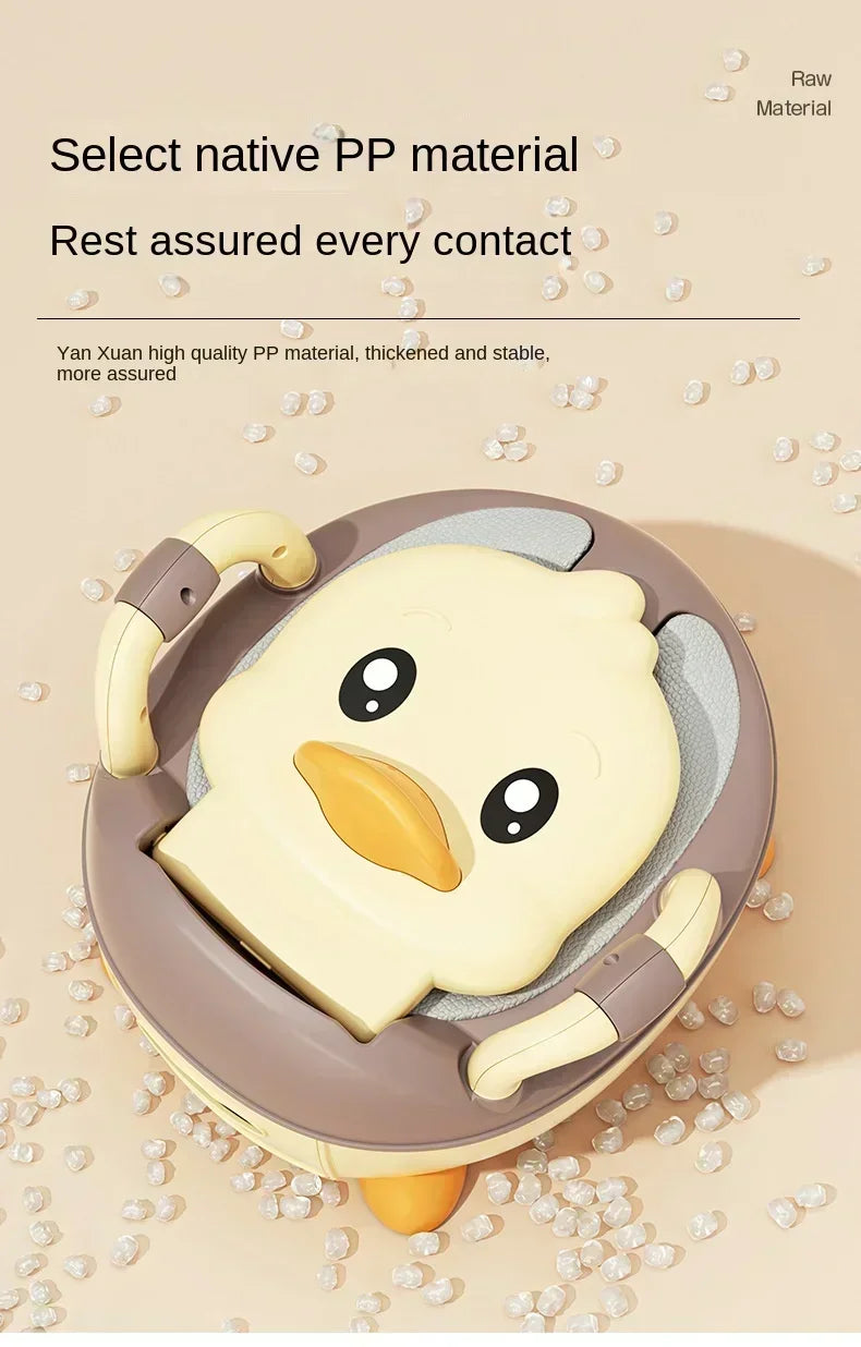 Potty Training Toilet for Kids Household Cute Cartoon Duck Soft Hard Cushion Clamshell Waist Guard Toilet Baby Toilet Supplies