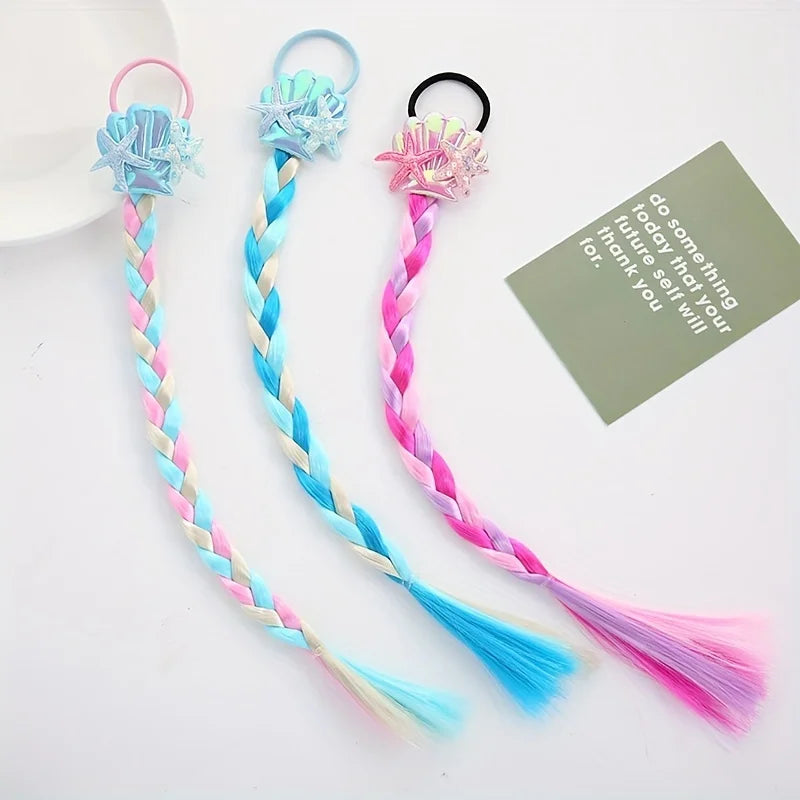1 Pc Mermaid Braiding Hair Extensions for Girls Hair Rainbow Color Colorful Twist Braid Wigs Braid Crochet Braids Hair Extension