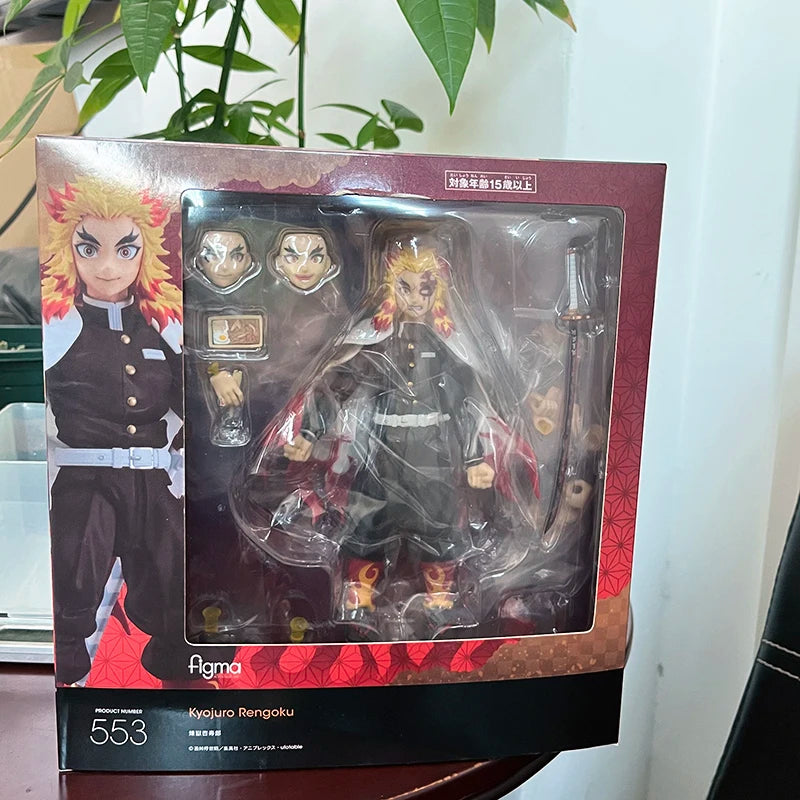 Figma Demon Slayer Figure Kimetsu no Yaiba Rengoku Kyoujurou 553 Tanjirou 498 Kamado Nezuko Kamado 508 Agatsuma Zenitsu 522 Toys