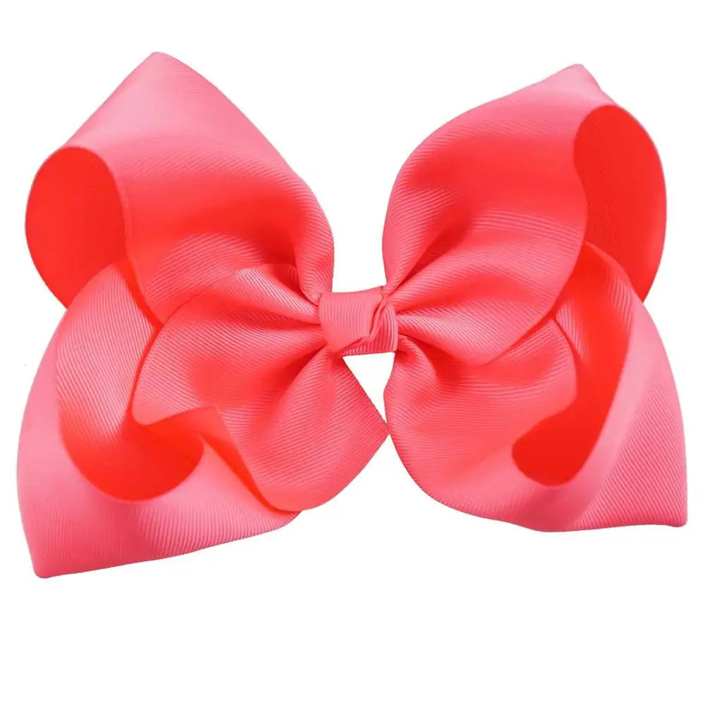 60 Colors Boutique 8" Large Solid Grosgrain Ribbon Hair Bow Clips Barrettes for Women Girls Accessories