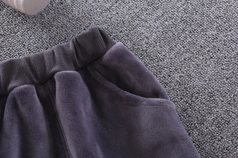 New Winter Baby Girls Clothes Suit Children Boys Thicken Warm Hooded Vest T-Shirt Pants 3Pcs/Set Toddler Costume Kids Tracksuits