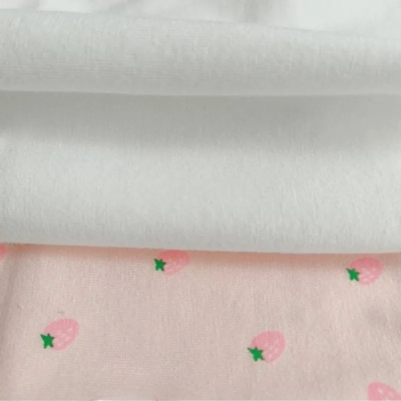 5PCS Girls Cotton Soft Antibacterial Briefs Kids Pink Strawberry Print Knickers 7+y Young Children Breathable Comfort Underwears