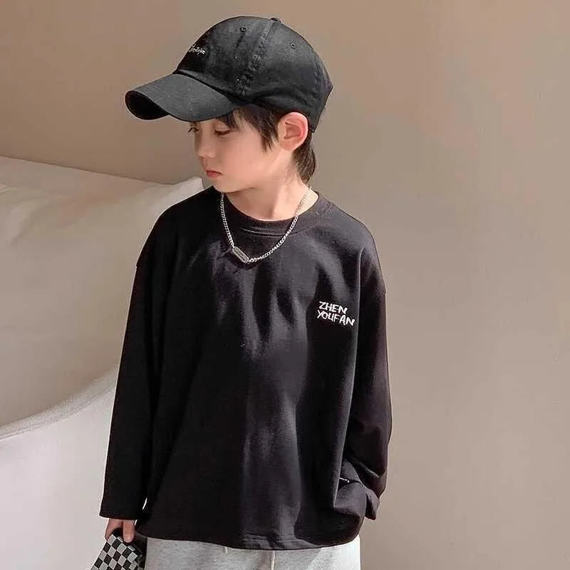 Cotton Boys T Shirt 2025 Kids Clothes Boy Children's Clothing T-shirts Oversized T-shirt Top 7 8 Years Year Old Child Tee Korean
