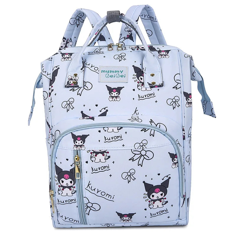 Kuromi New Diaper Bag Backpack Cartoon Cute Baby Diaper Bag Backpack Multifunctional Fashion Lightweight Baby Bag Large Capacity