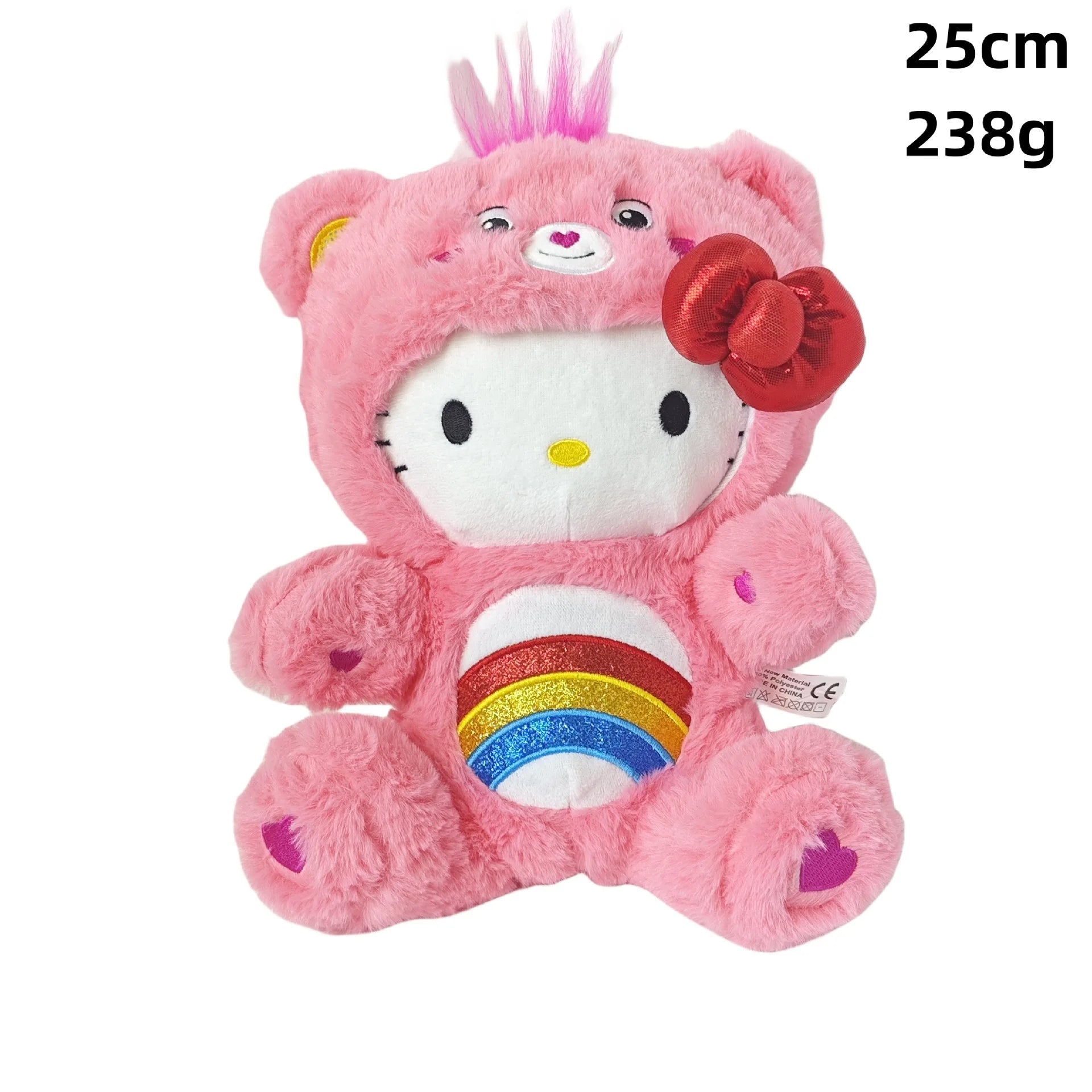 MINISO 30CM Carebears Kawaii Rainbow Bear Plush Toy Lovely Anime Colorful Bear Stuffed Doll Room Decor Lovely Bear Birthday Gift