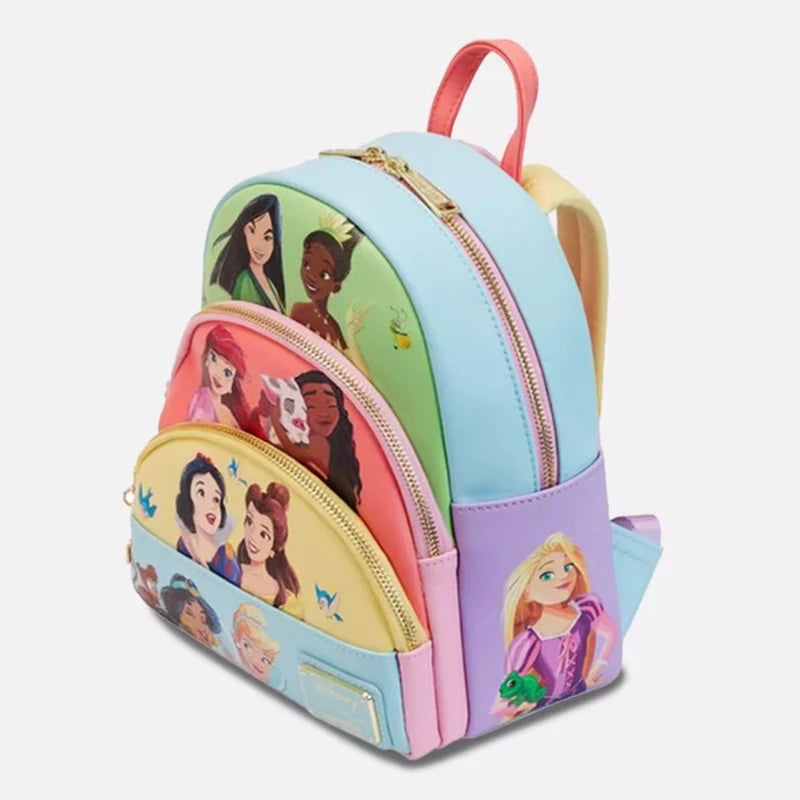 Loungefly Disney Princess Series Manga Style Animated Collage Collection Mini Backpack