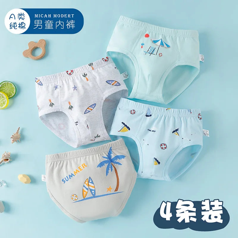 new arrived high quality boys teenager cotton briefs panties kids children underwear 1-16years 4pcs/lot students clothes