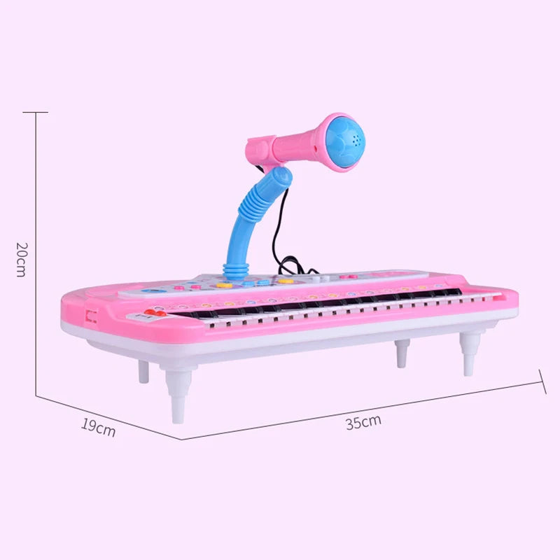 37 Keys Kids Electronic Piano with Microphone Educational Toys Musical Instrument for Kids Toddlers Boys Girls Birthday Gift