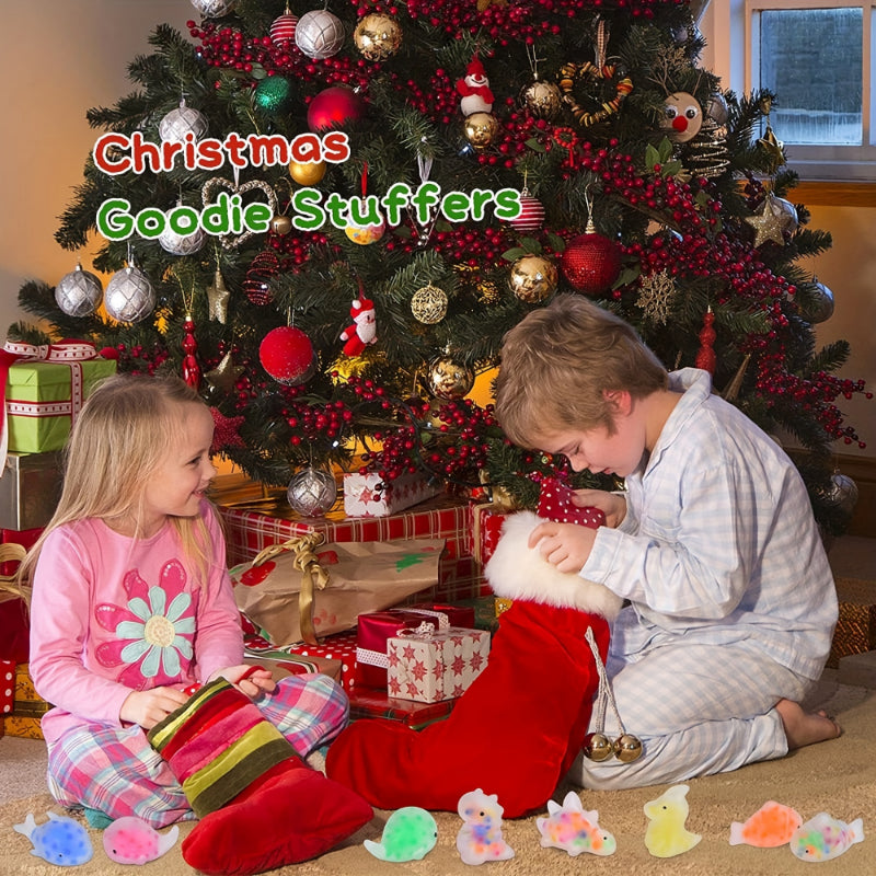 1-24pcs Random Pattern Cute Squeeze Mochi Toys With Water Beads  Party Favors For Kids Stress Relief Baubles For Classroom Prize