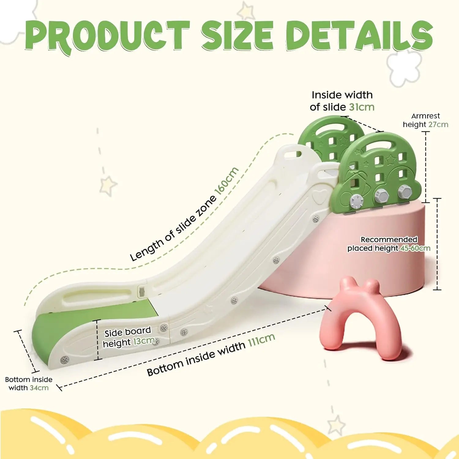 Indoor Kids Sofa Slide Adjustable Climbing Slide for Bed Sofa Stair for Kids Toddler Toy Slide Climber Playset Toy Playground