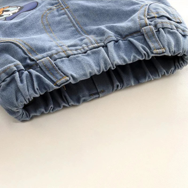 Fashion Baby Boys Cotton Clothing Sets Kids Cartoon Mickey Mouse Long Sleeve Tops + Jeans Pants 2Pcs for Children Tracksuits