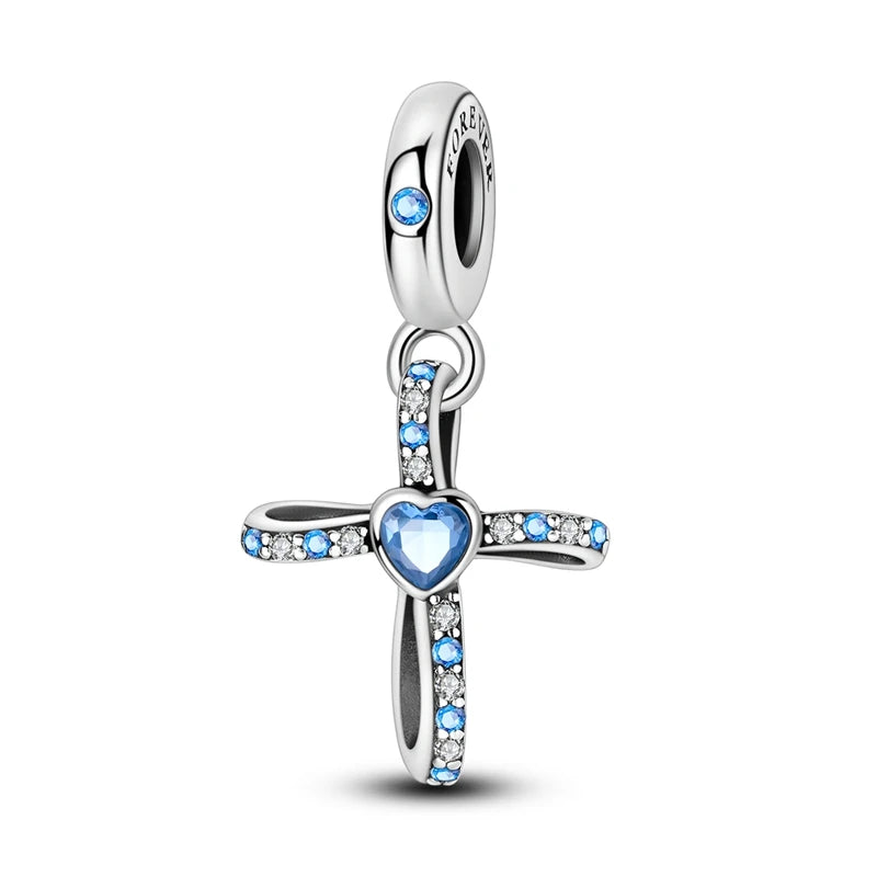 Hot Sales 925 Sterling Silver Charms Beads Devil's Eye Fatima's Hand Cross Beads Fit Original Bracelet Women DIY Jewelry Gifts