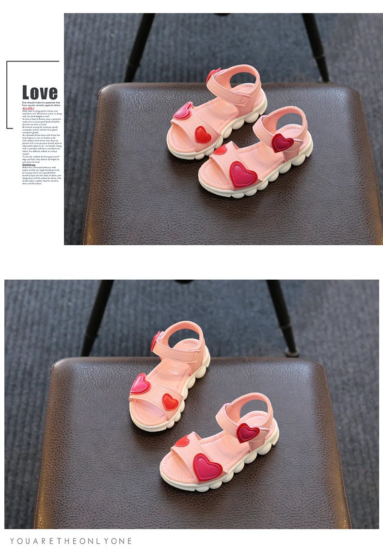 Sandalias New Children Sandals for Girls Korean Fashion Open Toe Anti Slip Beach Sandals Casual Comfortable Soft Sole Kids Shoes