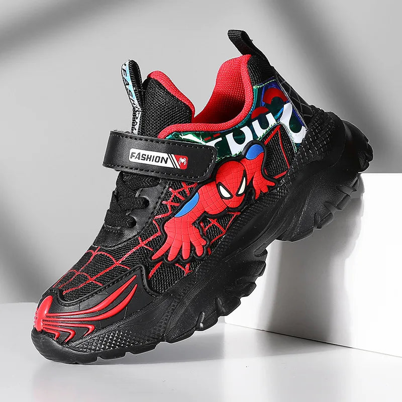 Disney Kids Sneakers Boys Tennis Shoes Comfortable Mesh Shoes Lightweight Outdoor Children's Sports Walking Black Blue Shoes