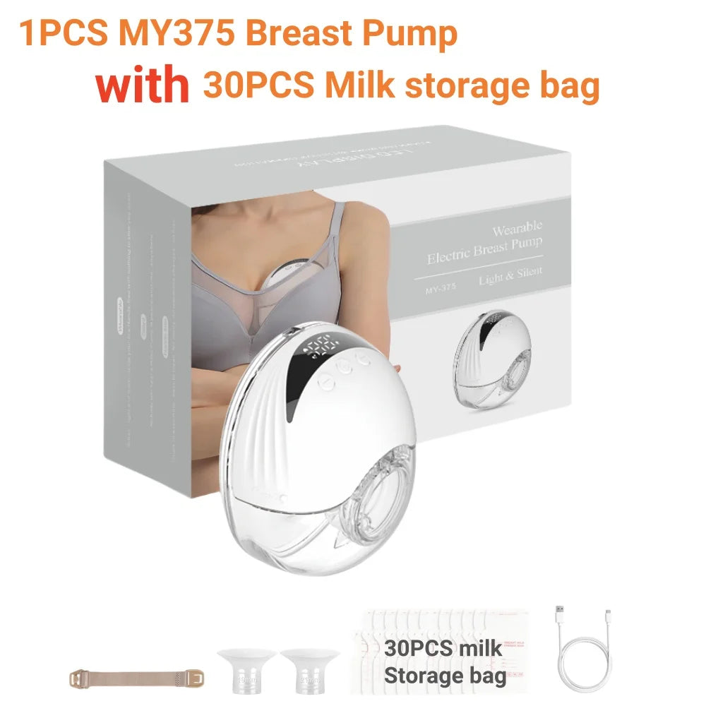 Electric Wearable Breast Milk Pump Machine Handsfree BPAFree USB Charge Painless Wireless Invisible Shelly Breast Milk Extractor