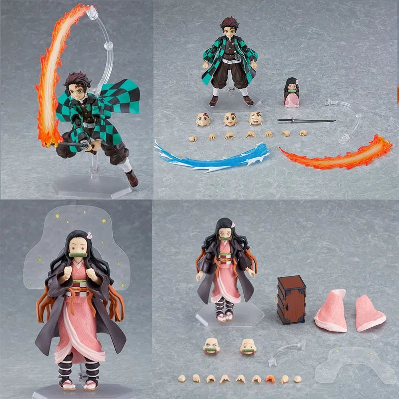 Figma Demon Slayer Figure Kimetsu no Yaiba Rengoku Kyoujurou 553 Tanjirou 498 Kamado Nezuko Kamado 508 Agatsuma Zenitsu 522 Toys