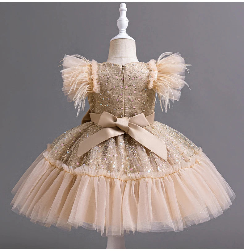 6633 Little Baby Clothing Girl Wedding Dress Kids Birthday Party Princess Dresses Children Wedding Ceremony Costume