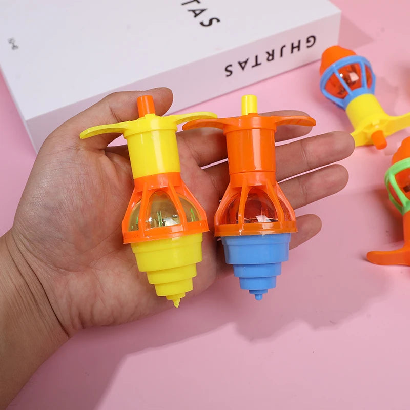 5/10/20pcs LED Light Up Spinning Tops Glow Rotating Gyro Kids Birthday Party Favors Pinata Filler Toys Boy Girl Christmas Gifts