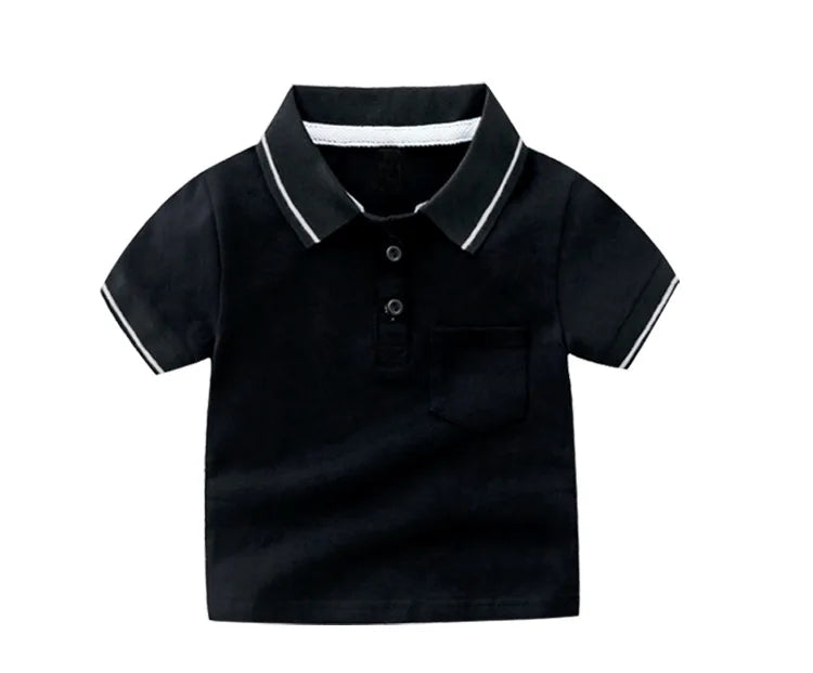 Summer Kids Polo Shirt Boys Short Sleeve Lapel Polos Clothes for Girls Cotton Print Breathable Kids Polo Shirt Children Tops