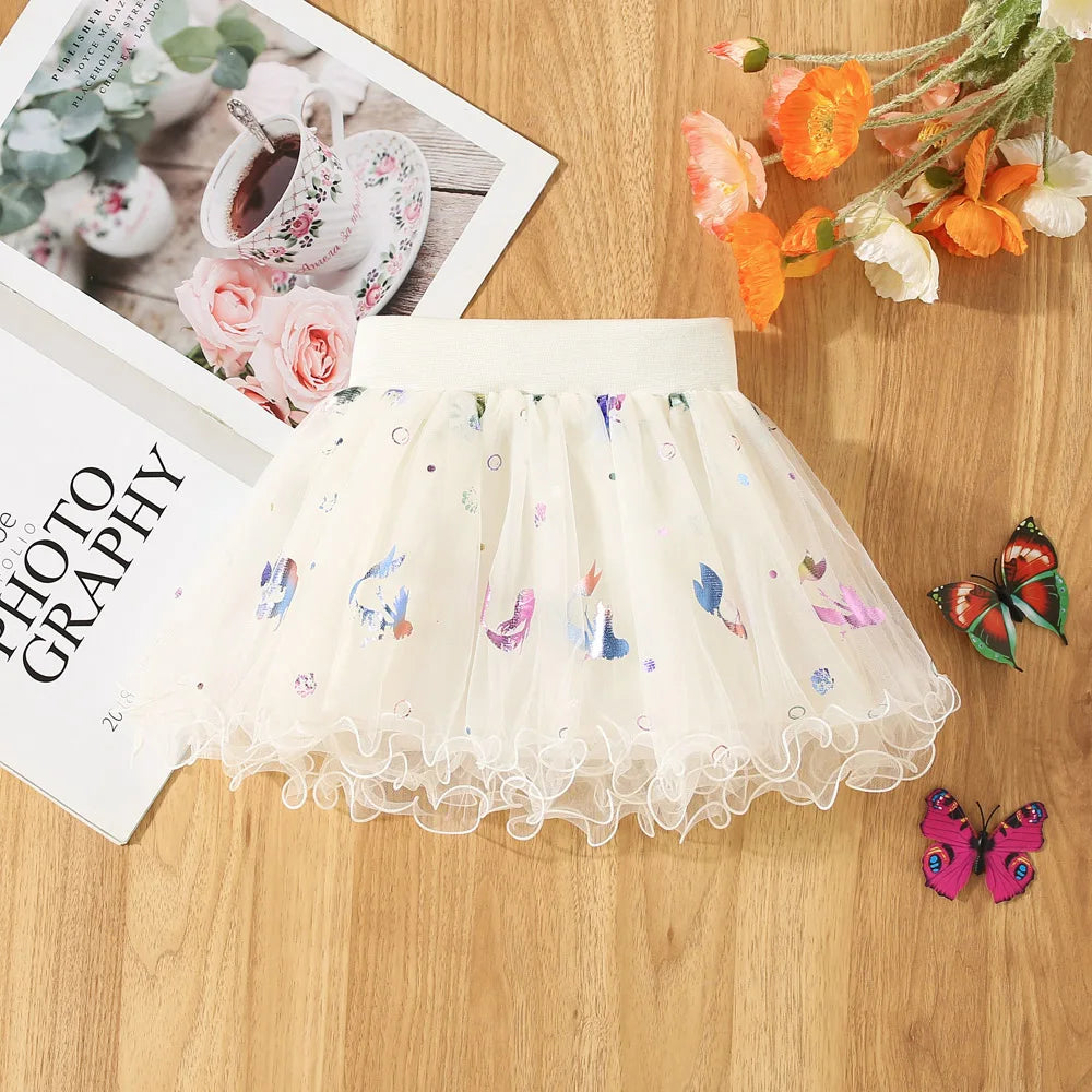 Summer New Sweet And Cute Baby Girl Skirt, Cartoon Fish Print Children'S Clothing Suitable For Babies Aged 6 Months To 3 Years