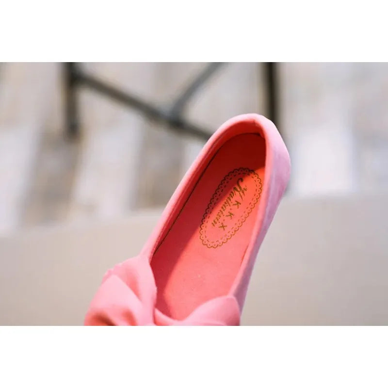 2025 New Fashion Girls Shoes PU Leather With Big Bowtie Candy Color Children Sandals Slip-on Kids Casual Shoes 21-36 Soft Hot