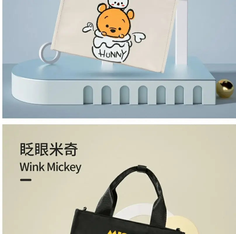 Disney New Diaper Bag Handbag Luxury Brand Fashion Baby Diaper Bag Large Capacity Cartoon Baby Stroller Bag Multifunctional