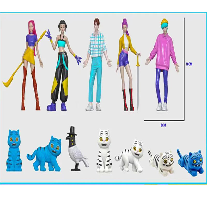 Anime Kpop Demon Hunters Figure Model Toy Cartoon Gaming Peripherals Desk Decoration Collection Figures Model Toy For Kid Gift