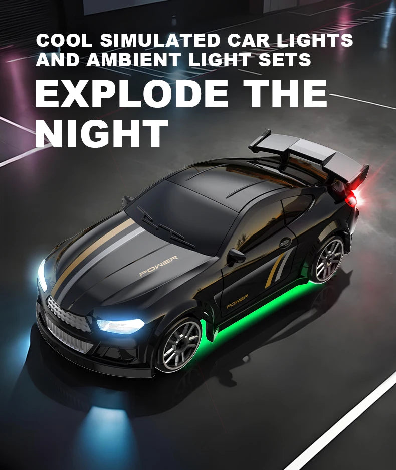 1/64 Scale Drift RC Car - 2.4GHz Desktop Mini Racing Model with ESP, 4WD Remote Control Vehicle, Toy for Adults & Kids, Ideal Gi