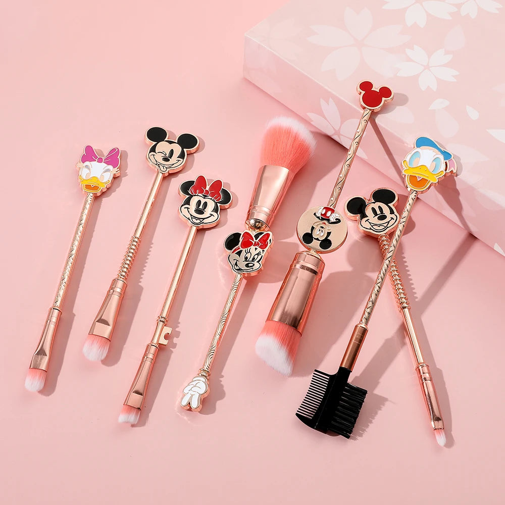 Minnie makeup brush set, soft fiber makeup brush, Daisy, Donald Duck eye shadow brush, cartoon makeup tool, Christmas gift