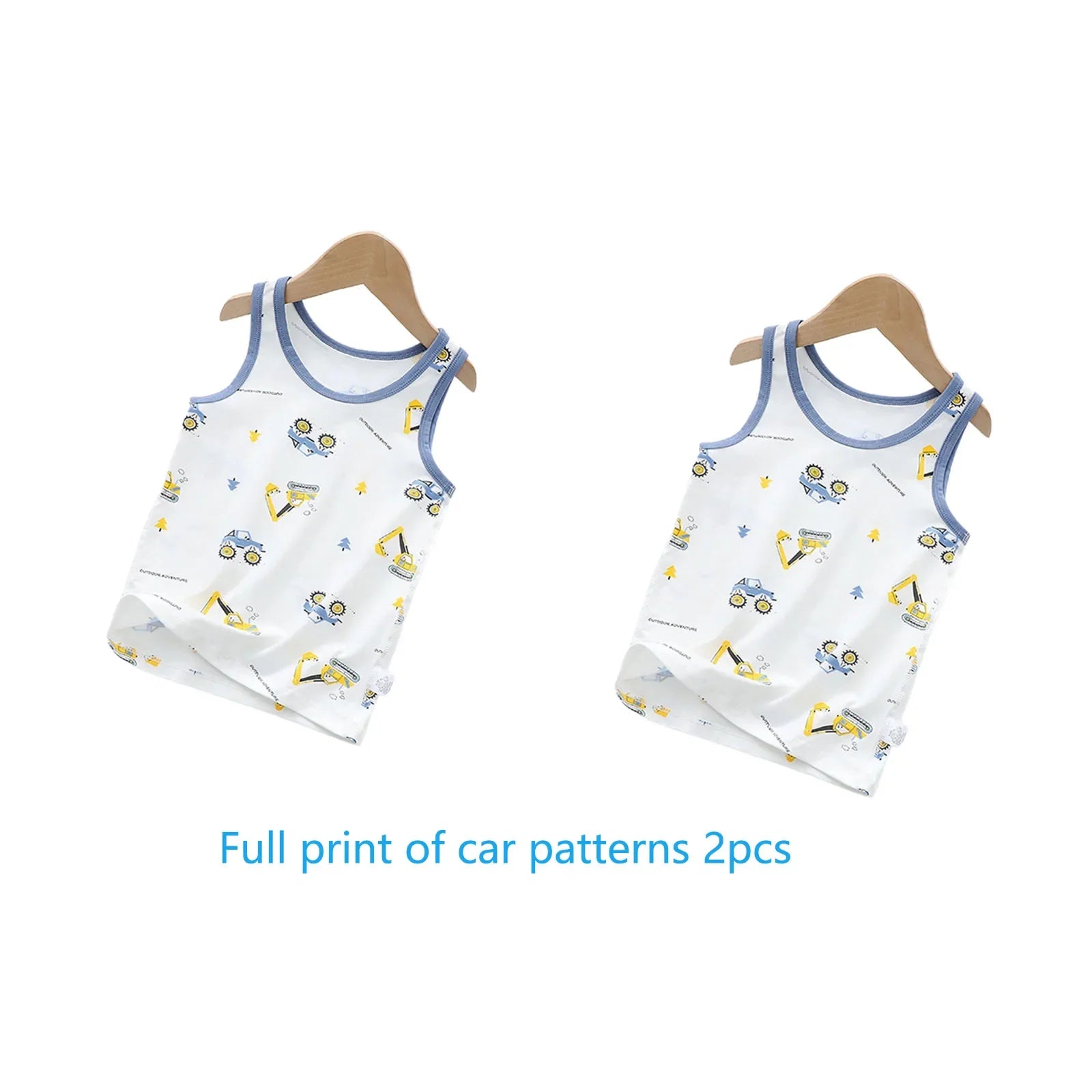 2025 Summer Kids Tanks Top Children's Vest Baby Underwear Clothing Cartoon Printed Top Cotton T-shirt Boys Sleeveless Tank 0-8 Y