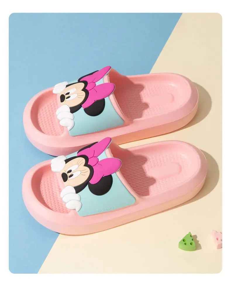 Summer Baby Boy Girl Cartoon Mickey Minnie Mouse Children Slippers Kid Antiskid Soft House Slipper Indoor Outdoor Beach Shoes