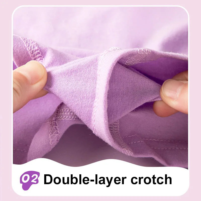 4/8 Pieces Kids Underwear Cute Princess Characters Girls Cotton Panties Washable Girls Boyshort Breathable Children Boxer Briefs