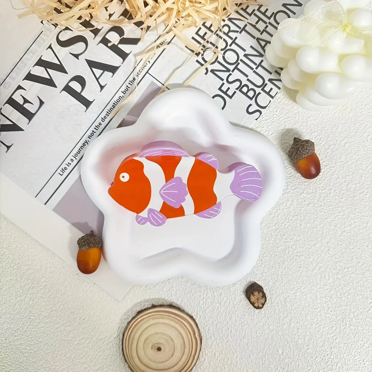 Cute Ocean Series Fish acetic acid Hair clip for women elegant Shark Clip Fashion Girl hair claw