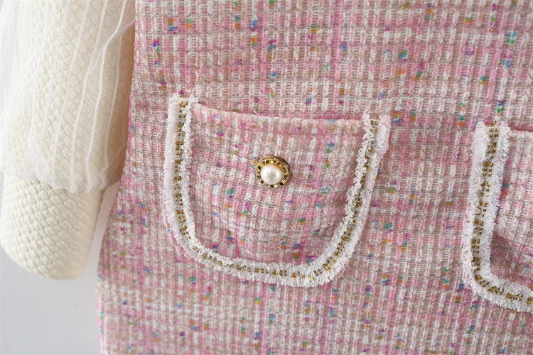 9 Months To 3 Years Old Spring And Autumn New Sweet Bow Baby Girl Dress, Princess Style Children'S Long Sleeved Clothes