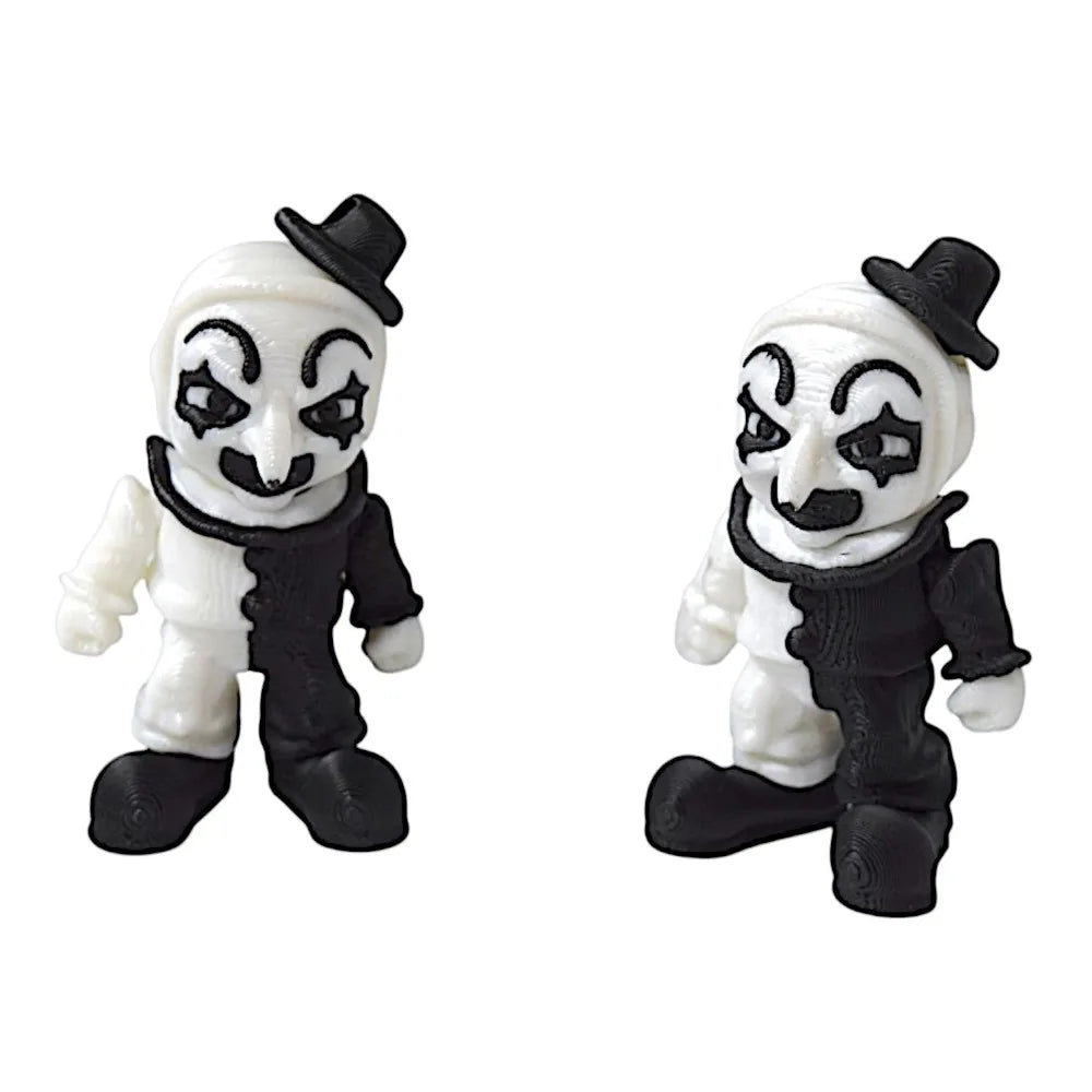 3D Printed Horror Clown Scene Desktop Decoration Craft Figure Horror Movie Action Figures Killer Clown Bust Sculpture Halloween