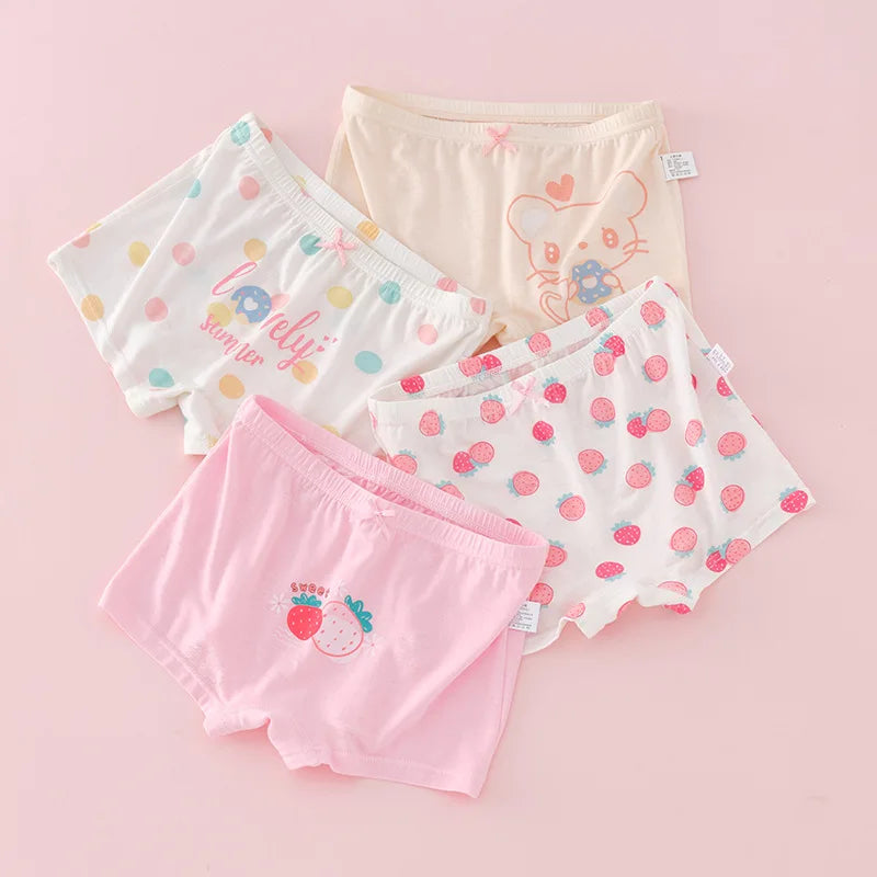 Girl A Cotton Briefs Boxers Breathable Underpants Girl Quality Panties Size 90-165 Healthy Briefs Kids Comfortable Soft Boxers