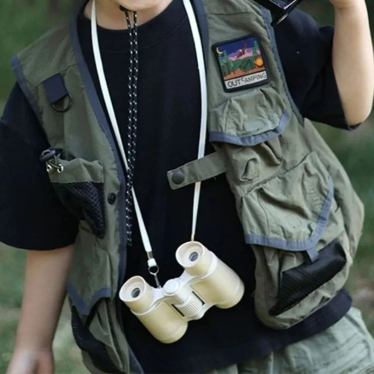 2025 New Autumn Outdoor Tactical Vest for Kids Boys Girls Olive Green Kids Cargo Vest Lightweight Waterproof Hiking Jacket