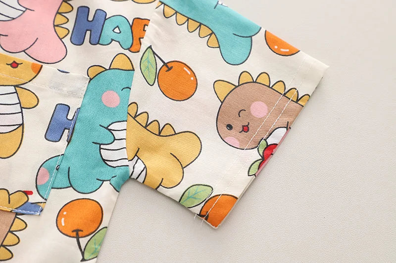 New Summer Baby Clothes Suit Children Boys Casual Cartoon Shirt Shorts 2Pcs/Sets Infant Outfits Toddler Costume Kids Tracksuits