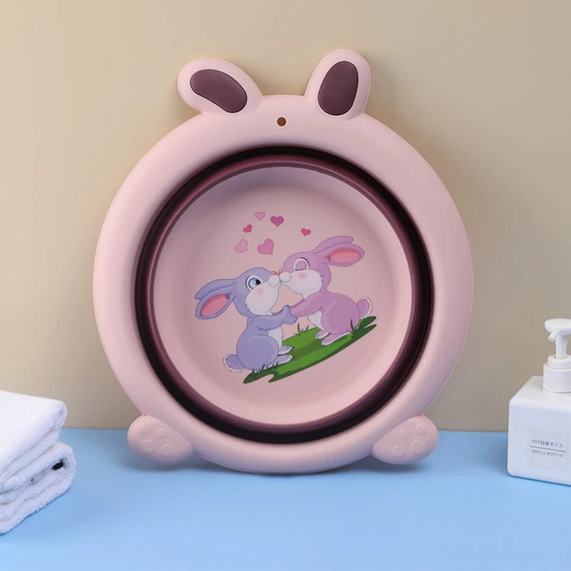 Collapsible Wash Basin for Kids Baby Wash Basin Dish Tub Portable Baby Bottle Wash Basin for Toddlers for Travel Home Outdoor