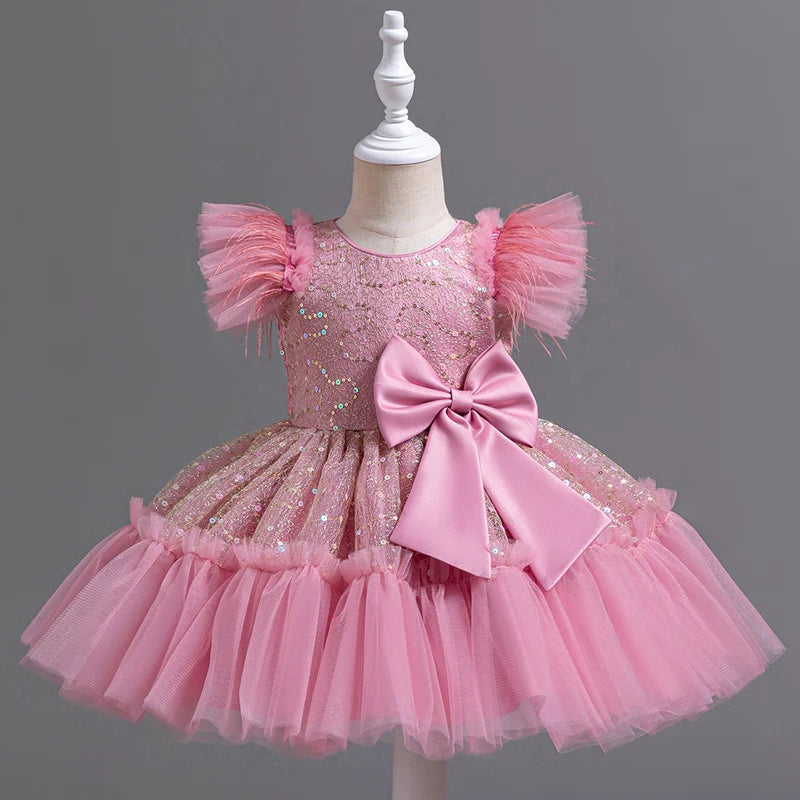 6633 Little Baby Clothing Girl Wedding Dress Kids Birthday Party Princess Dresses Children Wedding Ceremony Costume