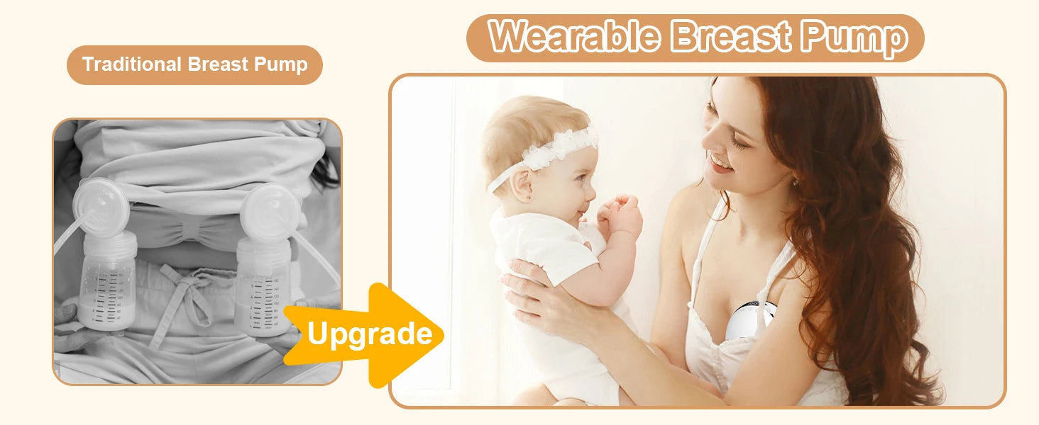 Electric Wearable Breast Milk Pump Machine Handsfree BPAFree USB Charge Painless Wireless Invisible Shelly Breast Milk Extractor