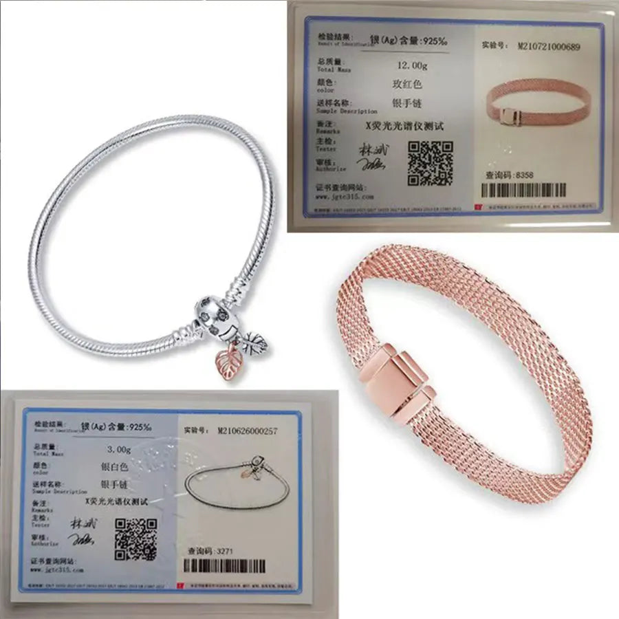 Hot selling S925 sterling silver crown snake bone bracelet, suitable for original DlY bracelet, women's fashion jewelry