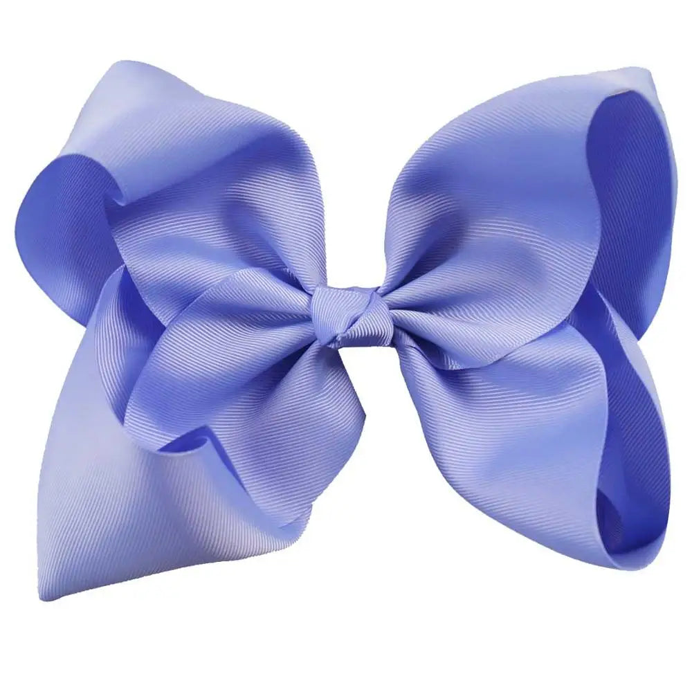 60 Colors Boutique 8" Large Solid Grosgrain Ribbon Hair Bow Clips Barrettes for Women Girls Accessories