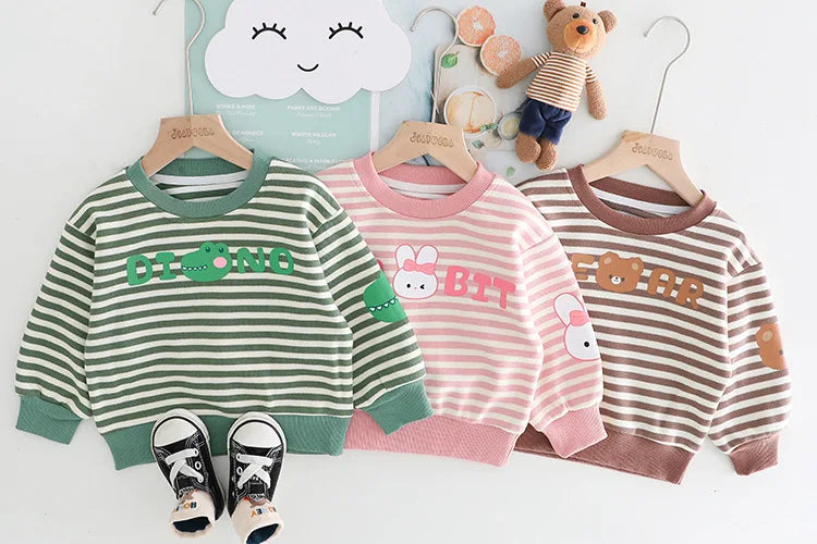 New Autumn Baby Girls Clothes Set Children Boys Striped T-Shirt Overall 2Pcs/Set Kids Clothing Infant Costume Toddler Tracksuits