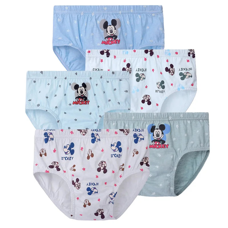 5/10Pcs Cotton Children Triangle Underwear Cute Mickey Minnie Cartoon Girls Panties Soft Unisex Underpants Kids Briefs For Boys