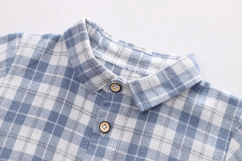 New Spring Autumn Baby Clothes Suit Children Boys Fashion Plaid Shirt Vest Pants 3Pcs/Set Toddler Casual Costume Kids Tracksuits