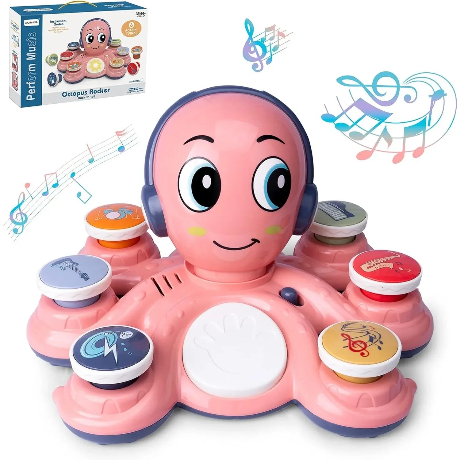 Baby Musical Toys Learning Toys for Toddlers Octopus Music Toys Preschooler Musical Educational Instruments Toy for Birthday