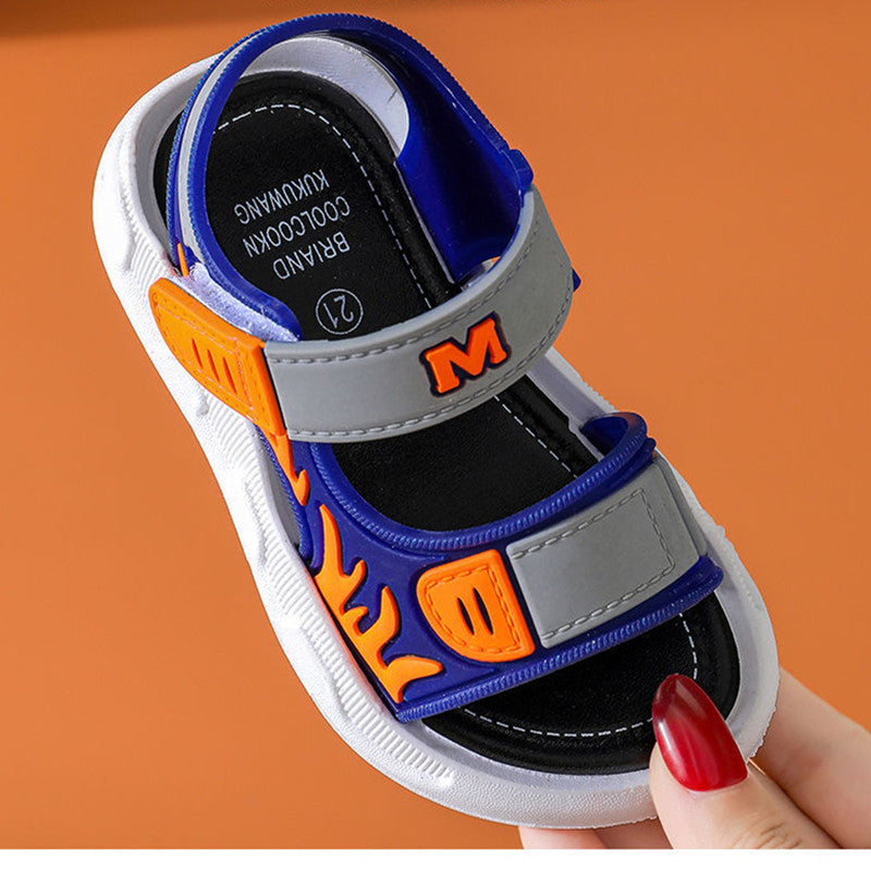 Baby Sandals Flame Pattern Boy Sandals Soft Sole Anti-slip Boys Girls Children Shoes