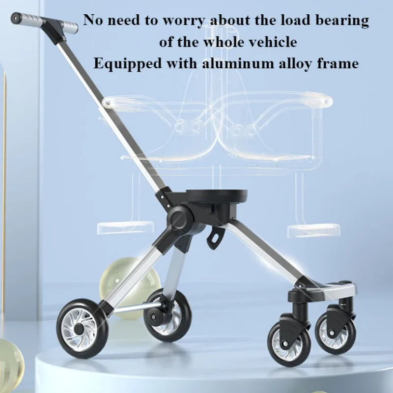 Lightweight Double Stroller with Canopy for Infants & Toddlers Travel Twin Umbrella Stroller Compact Easy Fold Aluminum Frame
