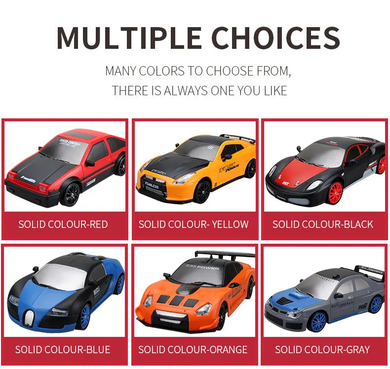 2.4G High speed Drift Rc Car 4WD Toy Remote Control AE86 Model GTR Vehicle Car RC Racing Cars Toy for Children Christmas Gifts